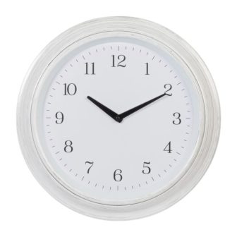 Devin Vintage Round Wall Clock, 16 in. White
