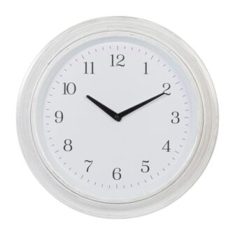 Devin Vintage Round Wall Clock, 16 in. White
