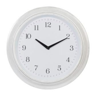 Devin Vintage Round Wall Clock, 16 in. White