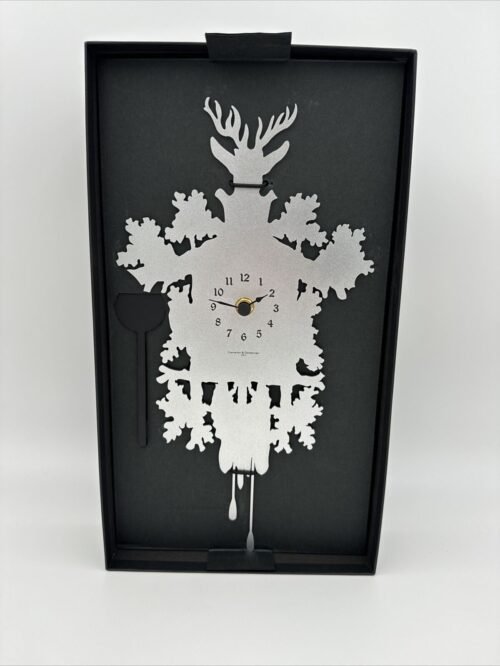 Diamantini & Domeniconi 373 Cuco Mignon Metal Wall Clock Lufthansa Schwarzwald
