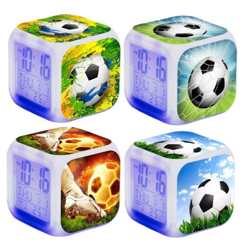 Digital Alarm Clock Boys Football Alarm Clock Creative LED Bedroom Clock