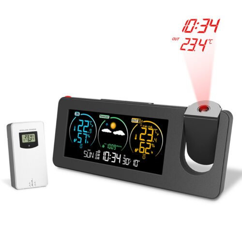 Digital Alarm Clock Clock Projector On Ceiling With Indoor Outdoor Temperature