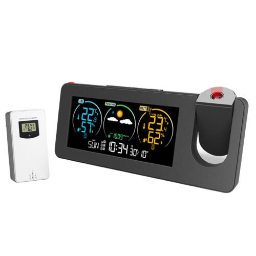 Digital Alarm Clock Clock Projector On Ceiling With Indoor Outdoor Temperature