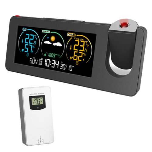 Digital Alarm Clock Clock Projector On Ceiling With Indoor Outdoor Temperature