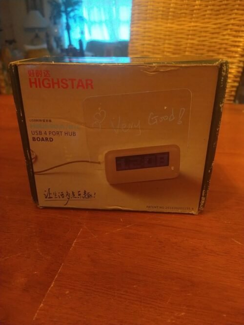 Digital Alarm Clock LED Despertador Fluorescent Message Board USB Port Hub Desk