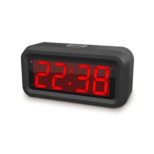 Digital Alarm Clock, Small Wall Clock, Battery Operated, 1.2" LED Large Displ...