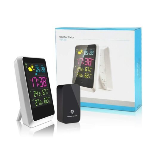 Digital Alarm Clock, Weather Station Wireless Indoor/Outdoor with Temp/Humidity