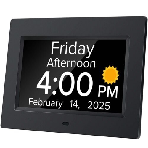Digital Alarm Clock with Date and Day of Week for Dementia Seniors, Voice Ann...