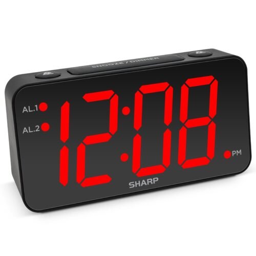 Digital Alarm Clock with Jumbo Numbers, Easy to See Large Numbers from Across...