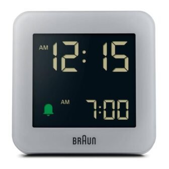 Digital Alarm Clock with Snooze, Negative LCD Display, Quick Set, Crescendo Beep