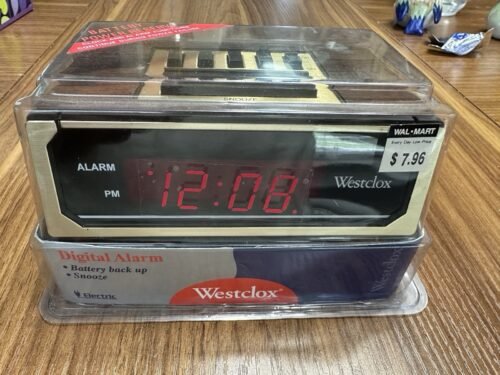 Digital Alarm Clock W/Snooze Westclox New