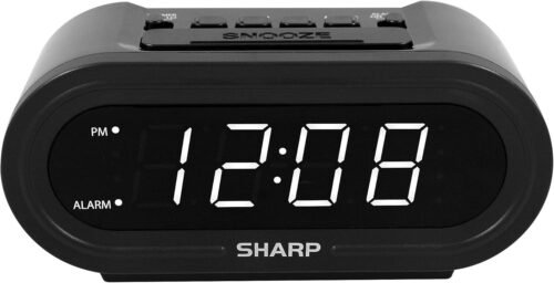 Digital Alarm with AccuSet - Automatic Smart Clock, Never Needs Setting, LED