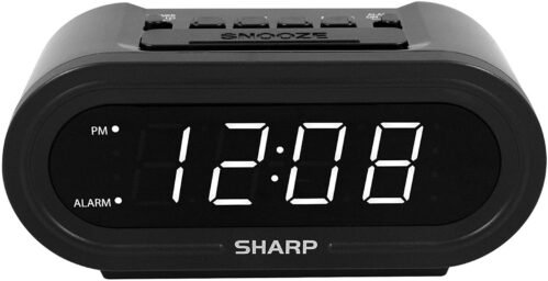 Digital Alarm with Accuset - Automatic Smart Clock, Never Needs Setting (Midnigh