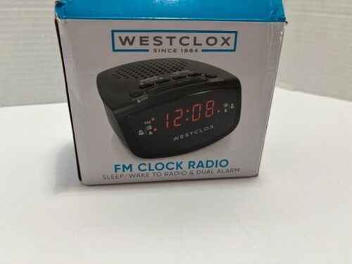 Digital AM/FM Clock Radio W/ Battery Backup Dual Alarm Sleep & Snooze Functions