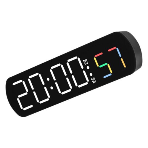 Digital Calendar Clock Desk Alarm Mirror Multifunctional Travel