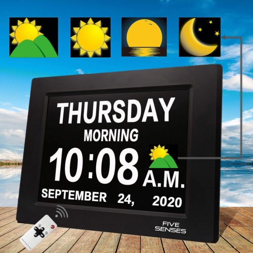 Digital Calendar Clock, Extra-Large Display, Various Alarms with AM/PM Functions