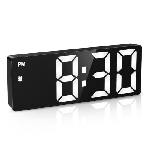 Digital Clock Alarm Clocks with 6.5' Large Display Touch Snooze LED Desk Cloc...