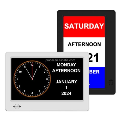 Digital Day Clock -Elderly -Alzheimer's & Dementia Clock 25 Medication Alarms