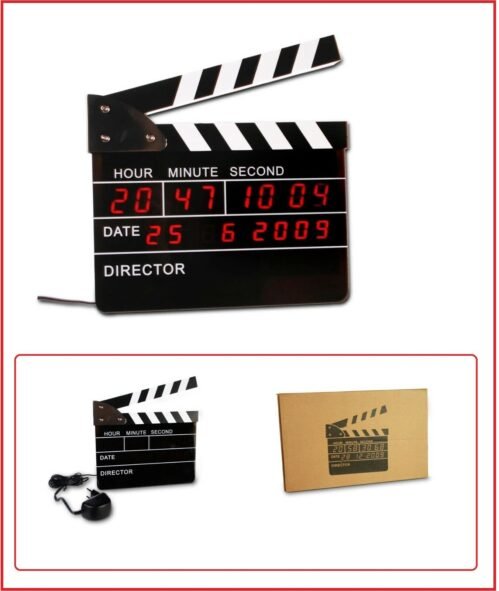 Digital Director's Flap Film Clapper Clock Table Clock Wall Clock Alarm Clock