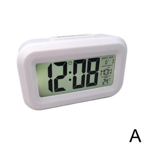 Digital Display Alarm Clock Battery Operated Snooze Night light Design 5 ColorsC