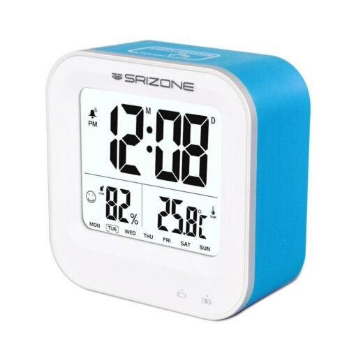 Digital Display LED Alarm Clock Rechargeable Battery Snooze Night Backlight Time