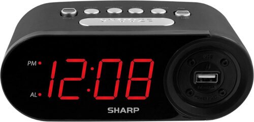 Digital Easy Read Alarm Clock with High-Speed USB Charging for Phones, Tablets -