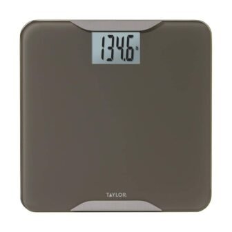 Digital Glass Bath Scale in Beige