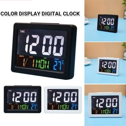 Digital Home Large Big Jumbo LED Wall Desk Clock With Calendar Temperature Clock