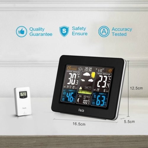 Digital LCD Indoor & Outdoor Weather Station Clock Calendar Thermometer Wireless