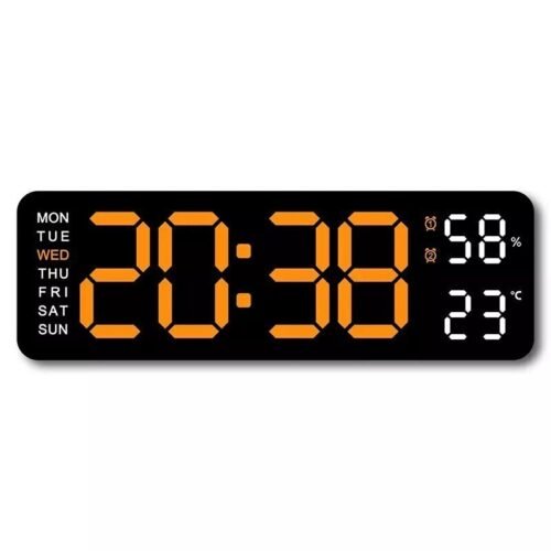 Digital LED Large Display Wall Desk Alarm Clock W/ Calendar Temperature Date USA