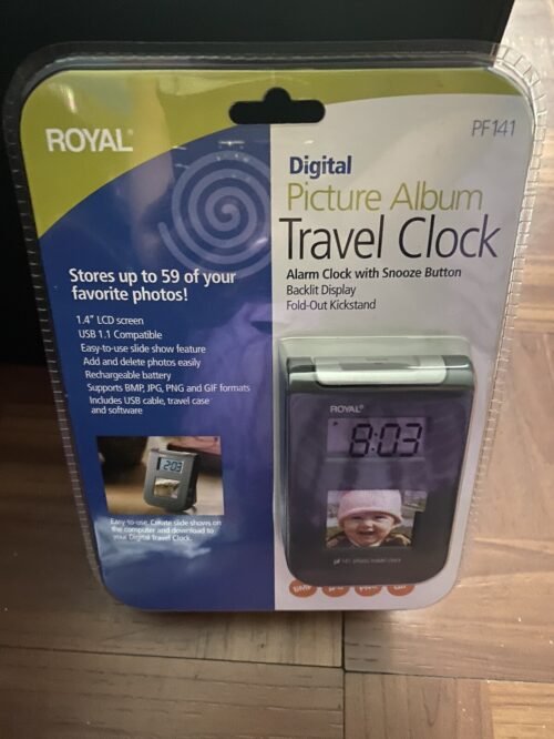 Digital Photo Royal Frame Travel Clock 1.5 Inches