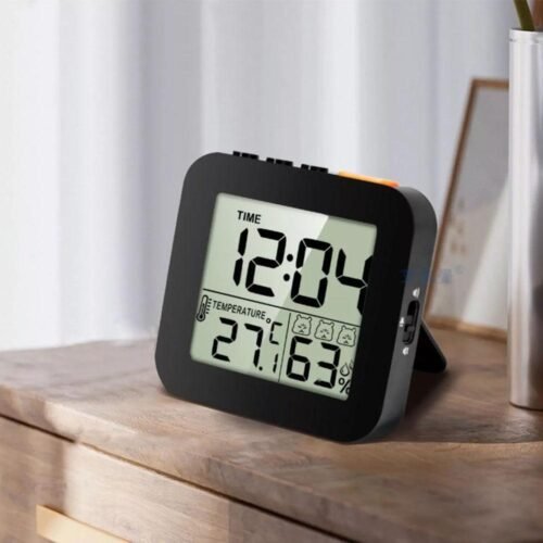 Digital Shower Clock W/ Alarm Thermometer Hygrometer Wall Clock Waterproof