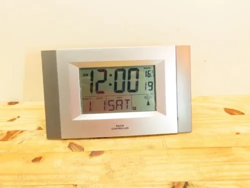 Digital Slim Desk Top Radio Controlled Clock Weather Station Acctim