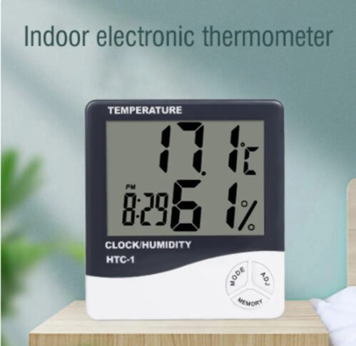 Digital Thermometer Indoor Hygrometer LCD Temperature Humidity Meter Alarm Clock