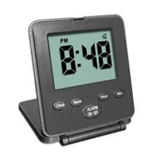 Digital Travel Alarm Clock - No Bells, No Whistles, Simple Assorted Colors