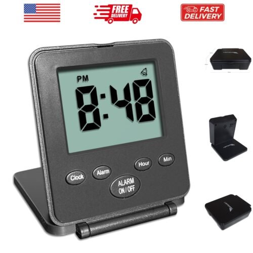 Digital Travel Alarm Clock - No Bells, No Whistles, Simple Basic Operation, L...