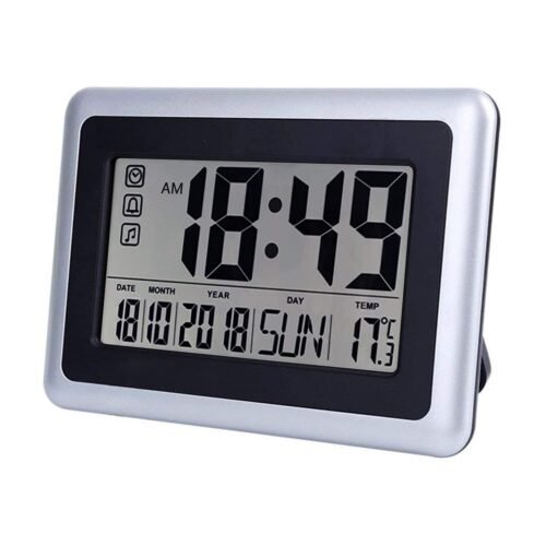 Digital Wall Clock,Desk Clock Large Display with Indoor Temperature Calender ...
