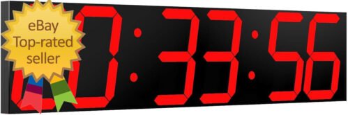 Digital Wall Clock, Oversize Led Digital Clock with Auto Dimmer, Huge Countdown