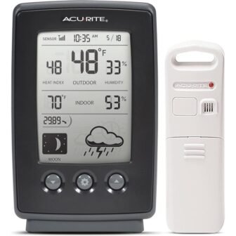 Digital Weather Forecaster with Sensor, Indoor/Outdoor Temperature, Humidity, and Moon Phase in...