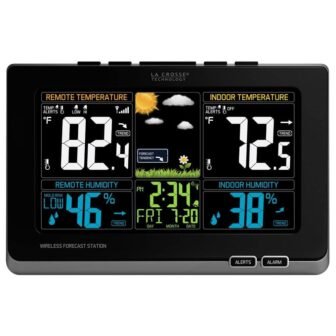 Digital Wireless Color Weather Station with Mold Indicator in Black