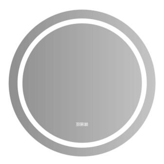 Dimmable LED 24 in. W x 24 in. H Large Round Frameless...