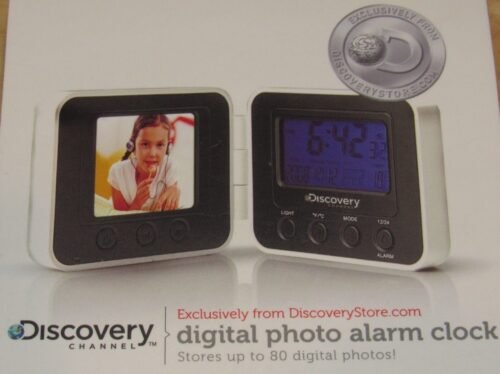Discovery Channel Digital 80 Photo Travel Alarm Clock Calendar Thermometer NIB