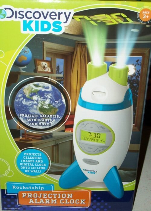 Discovery Kids Projection Rocketship Alarm Clock celestial galaxy astronaut Xmas