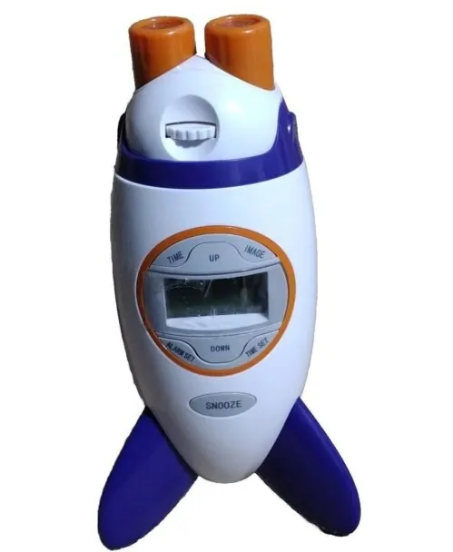 Discovery Kids Rocket Projector Alarm Clock Digital Displays Time On Ceiling Toy featured image