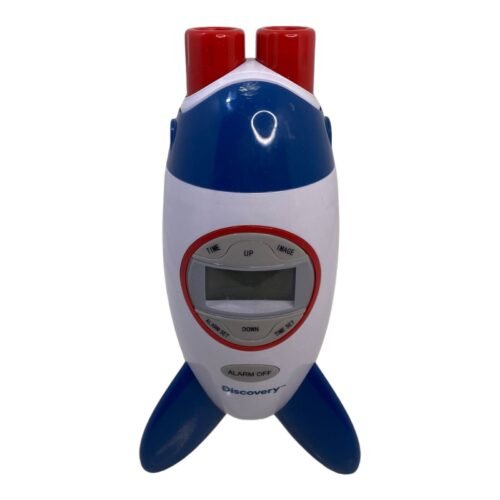 Discovery Kids Rocket Ship Projection Alarm Clock WORKS - B6