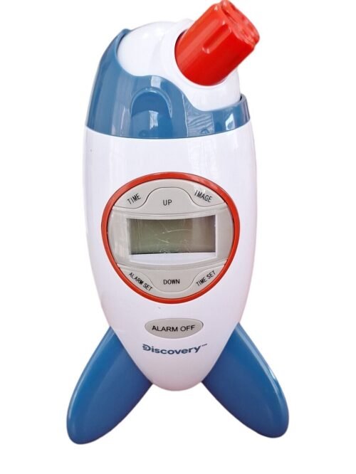 Discovery Kids Rocket Ship Projection Alarm Clock Works Great Outer Space Planet