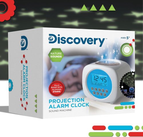 Discovery Kids Sound Machine Alarm Clock with Stars Projection NWOB