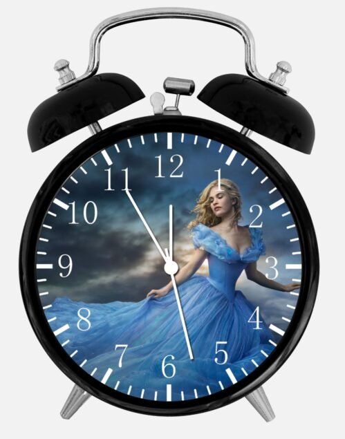 Disney Cinderella Alarm Desk Clock 3.75" Home or Office Decor E24 Nice For Gift