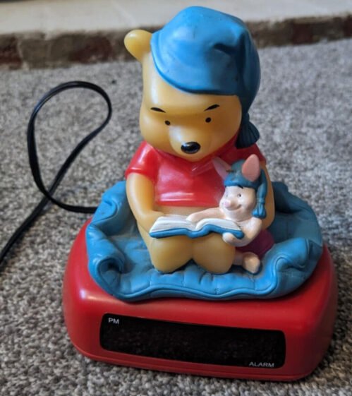 Disney Fantasma - Lot of (2) Winnie The Pooh And Piglet Alarm Clocks - See Pics