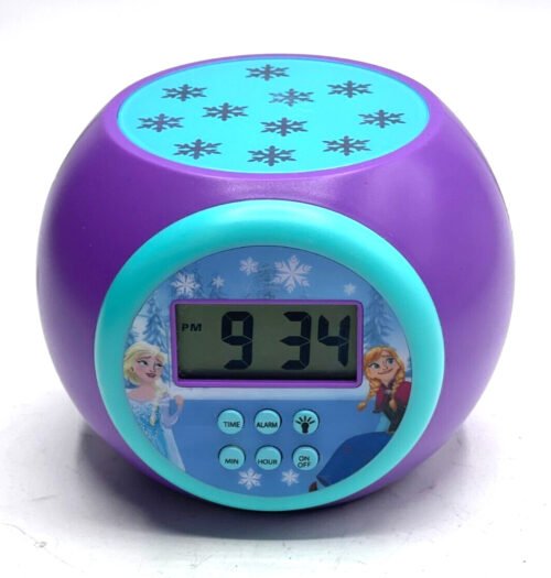 Disney Frozen Digital Alarm Clock with Snowflake Projector Elsa Anna